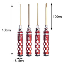 4PCS RJX Phillips Cross Screwdriver 3.0mm 4.0mm 5.0mm 5.8mm For RC FPV Car Boat Airplane Models