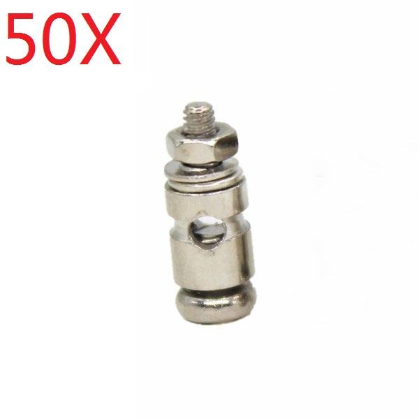50X 1.3mm Adjustable Pushrod Connectors Linkage Stoppers For RC Airplane