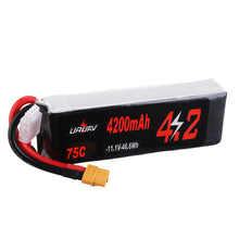 URUAV 11.1V 4200mAh 75C 3S Lipo Battery XT60 Plug for RC Racing Drone 