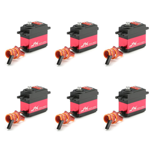 6PCS JX PDI-6221MG 20KG Large Torque Digital Standard Servo 180 Degree For RC Airplane