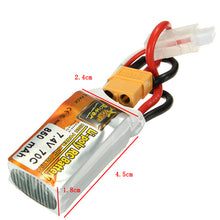 3Pcs ZOP Power 7.4V 850mah 70C 2S Lipo Battery XT60 Plug For RC Model
