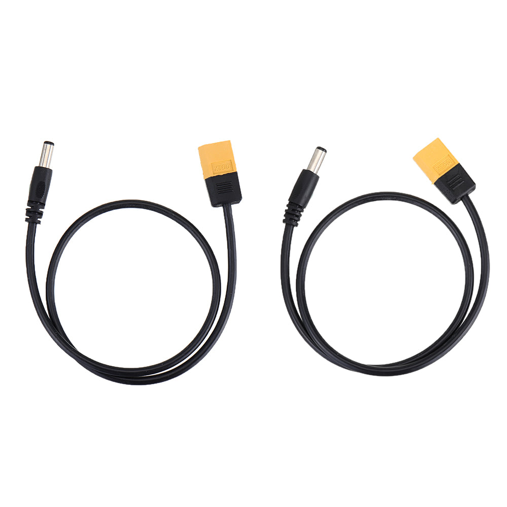 HJ XT60 Bullet Connector to Male DC5521 DC5525 Rubber Power Cable for T12 TS100 Electric Soldering Iron