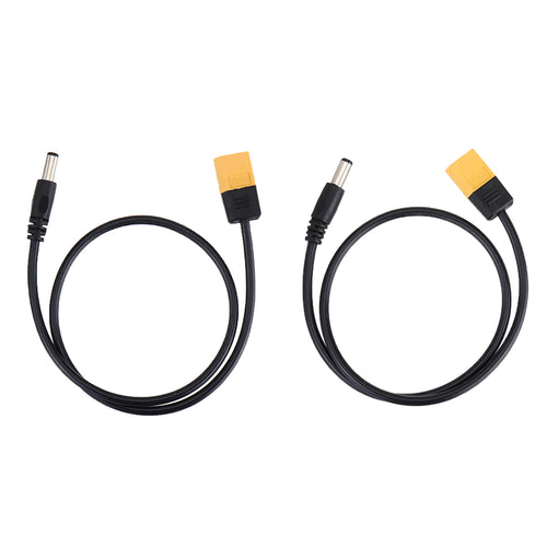 HJ XT60 Bullet Connector to Male DC5521 DC5525 Rubber Power Cable for T12 TS100 Electric Soldering Iron