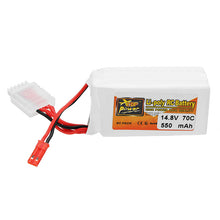 3Pcs ZOP Power 14.8V 550mAh 70C 4S Lipo Battery JST Plug for RC FPV Racing Drone 