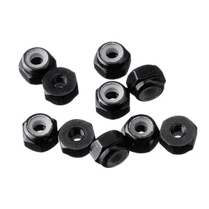 10Pcs M2 Manual Knurled Thumb Aluminum Alloy Screw Nut Spacer Flat Washer