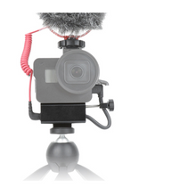 CNC Aluminum Camera Protective Case 1/4 Screw Holefor GoPro 5/6/7 External Audio Microphone Adapter