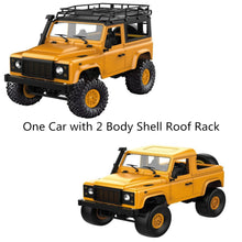 MN90 1/12 2.4G 4WD Rc Car W/ Front LED Light 2 Body Shell Roof Rack Crawler Monster Truck RTR Toy