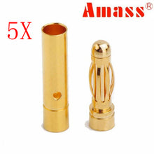 5 X Amass 3.0mm Gold-plated Copper Banana Plug AM-1001B Male & Female