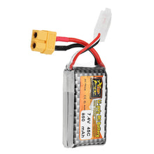 3Pcs ZOP Power 7.4V 850mAh 45C 2S Lipo Battery XT60 Plug for Drone