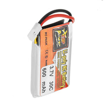 6PCS ZOP POWER 3.7V 600mAh 30C 1S Lipo Battery White Plug With Charger