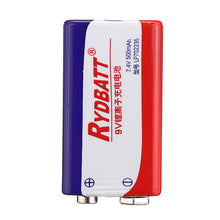 RYDBATT 4 Slots 9V Lipo Battery Charger with 4Pcs 9V 500mAh Lipo Battery