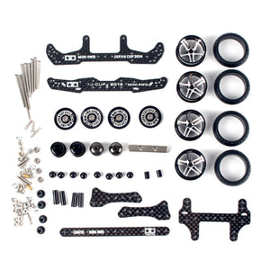 1 Set MA/AR Chassis Modification Set Kit With FRP Parts For Tamiya Mini 4WD RC Car Parts With Wheel 