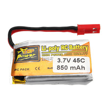ZOP Power 3.7V 850mAh 1S 45C Lipo Battery JST Plug