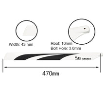 1Pair RJX 470mm Carbon Fiber Main Blade For ALIGN 500X 500XT 500 Class RC Helicopter