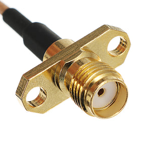 Turbowing MMCX to SMA/RP-SMA Female Flange FPV Antenna Extension Cord