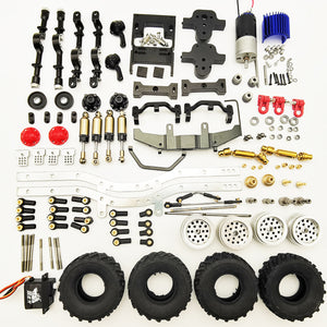 1/16 Upgraded Metal RC Car Chassis Unassembled Kit for Off-Road Truck Vehicles DIY Parts