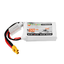 4Pcs XF Power 11.1V 550mAh 3S 70C Lipo Battery XT30 Plug