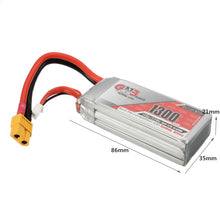 Gaoneng GNB 11.1V 1300mAh 3S 110/220C Lipo Battery XT60 Plug