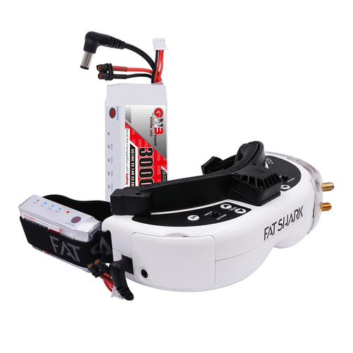 Gaoneng GNB 7.4V 3000mAh 5C 2S DC5.5/XT60U-F Plug Lipo Battery for FAT SHARK FPV Goggles