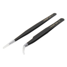 LAWANG ESD-15 2PCS Stainless Steel Anti-static Tweezers