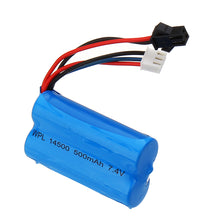 WPL Upgraded 7.4V 500mAh 2S Li-ipn Battery for B36 B24 1/16 Full Proportional Control RC Vehicles 