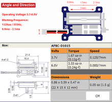 AFRC-D10115 1.5g Linear Servo Miniature Micro Lightweight with Digital Controller for AFRC-D1015 Indoor 3D Small RC Aircraft