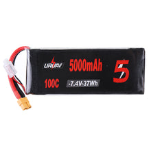 URUAV 7.4V 5000mAh 100C 2S Lipo Battery XT60 Plug for RC Drone Quadcopter