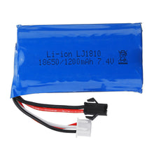 HS 18650 7.4V 1200mAh 25C 2S Li-ion Battery Anti-Reverse Plug for 18301/18302 18311/18312 Rc Car