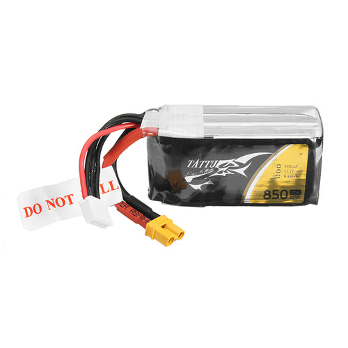 ACE TATTU 11.1V 850mAh 75C 9.44Wh 3S 1P Lipo Battery XT30 Plug