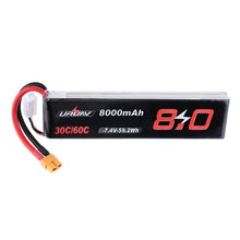 URUAV 7.4V 8000mAh 30/60C 2S Lipo Battery XT60 Plug for RC Quadcopter FPV Drone
