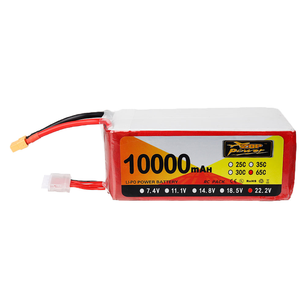 lipos 65 c ZOP Power 22.2V 10000mAh 65C 6S Lipo Battery XT60 Plug for FPV RC Quadcopter Agriculture Drone Elevate your small scale