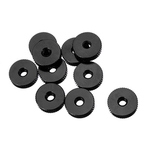 10Pcs M4 Manual Knurled Thumb Aluminum Alloy Screw Nut Spacer Flat Washer