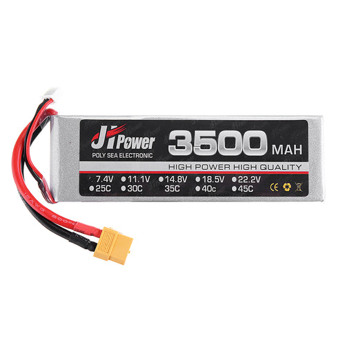 JH Lipo RC Car Battery 3500mah 2S 35C 7.4v T/XT60 Plug For 1/10 RC Model 15.6*43*138mm