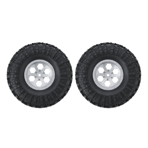 2PCS RGT EX86100 1/10 RC Car 1.9 Inch Pre-mount Tires & Wheel R86034 Spare Parts 