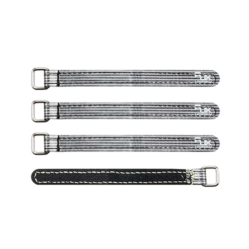 4Pcs RJX 12x120mm 12x130mm 12x140mm Black Fiber Metal Clips Battery Strap For RC Drone Battery