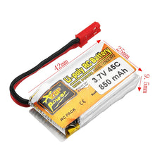 ZOP Power 3.7V 850mAh 1S 45C Lipo Battery JST Plug