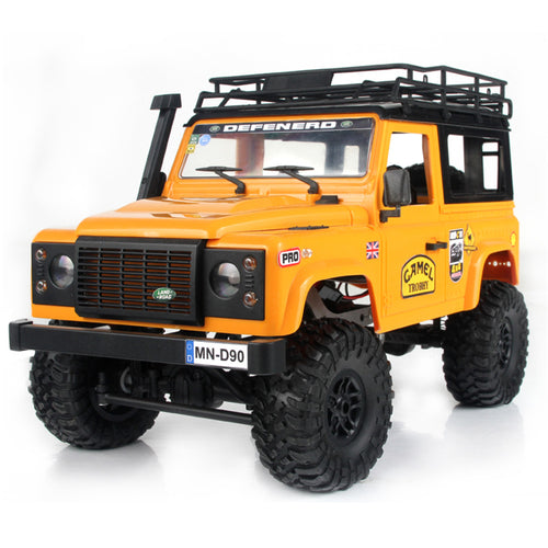 MN90 1/12 2.4G 4WD Rc Car W/ Front LED Light 2 Body Shell Roof Rack Crawler Monster Truck RTR Toy