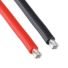 25Pcs 15CM 14AWG Silicone Wire Cable Black Red for FPV RC Airplane Model