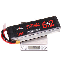 URUAV 14.8V 6200mAh 120C 4S Lipo Battery XT60 Plug for RC Drone
