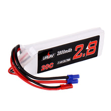 URUAV 7.4V 2800mAh 20C 2S Lipo Battery EC2 JST Plug for Hubsan H501S H501A H501M H501C