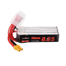 2Pcs URUAV 15.2V 550mAh 80C/160C 4S Lipo Battery XT30 Plug for RC Drone