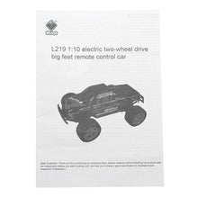 Wltoys L219 1/10 2.4G 2WD 30km/h Racing RC Car Brushed Full Scale Steering Big Foot Truck Toys