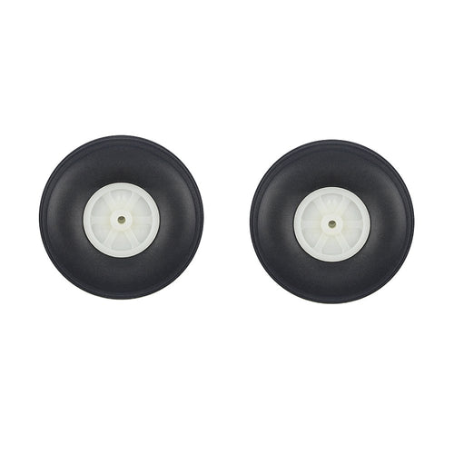 2 Pieces 76mm Diameter PU Simulation Wheel Wheels For RC Airplane 