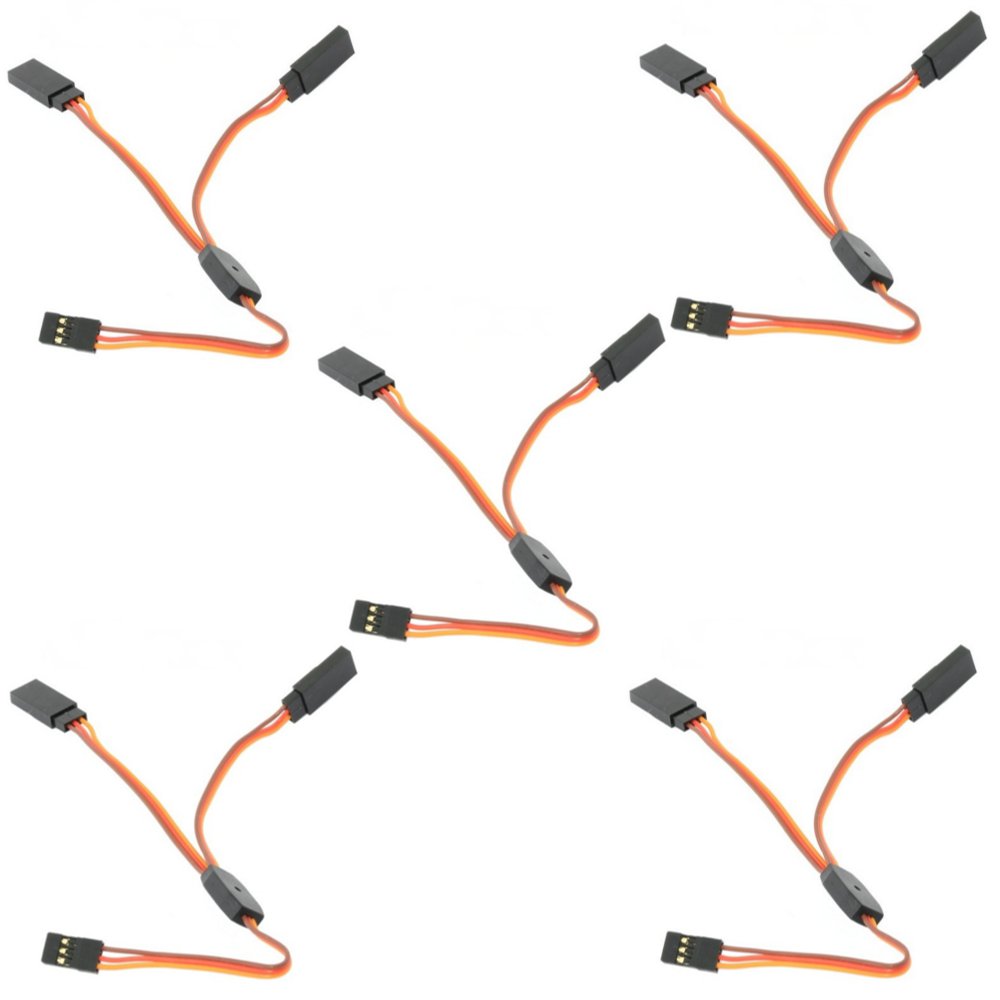 5PCS Amass 30cm Y Servo Cable Lead Splitter For JR Spektrum HITEC