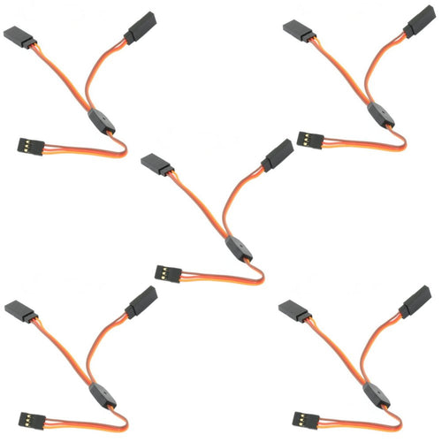5PCS Amass 30cm Y Servo Cable Lead Splitter For JR Spektrum HITEC