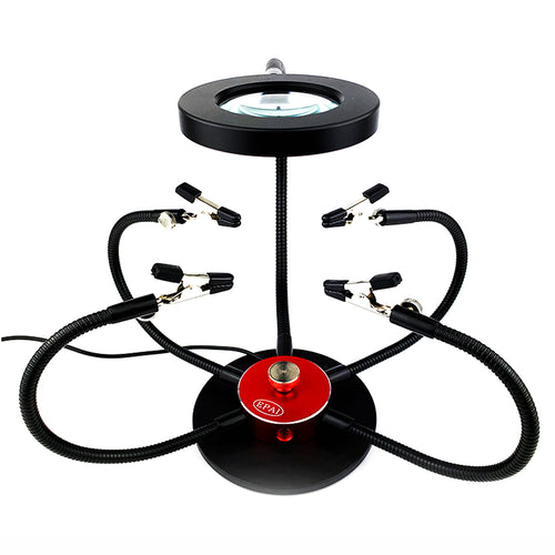 BANGSTOOL Soldering Station 4 Arm Third Hand with 8 times Magnifying LED Light for RC Drone FPV Racing