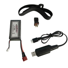 Xinlehong 7.4V 1600mAh 2S Lipo Battery with Bandage USB Cable for 9125 1/10 RC Car Spare Parts 
