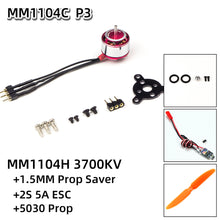 AEORC RC Power Combo MM1104H 1104 KV3700 3700KV Brushless Motor + 1s/2s 5A ESC+5030 Prop for RC Fixed Wing Airplane Plane
