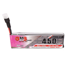 2PCS GAONENG GNB 4.35V 450mAh 1S 80C HV Lipo Battery with White Plug 