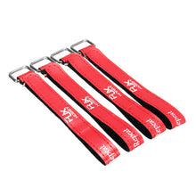 4Pcs RJX Non-Slip Silicone Battery Straps Aluminium Alloy Buckle for FPV Helicopter Drone